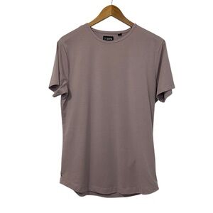 Cuts Mens Short Sleeve Curve Hem Pyca Pro T Shirt Sz Medium Light Purple Stretch